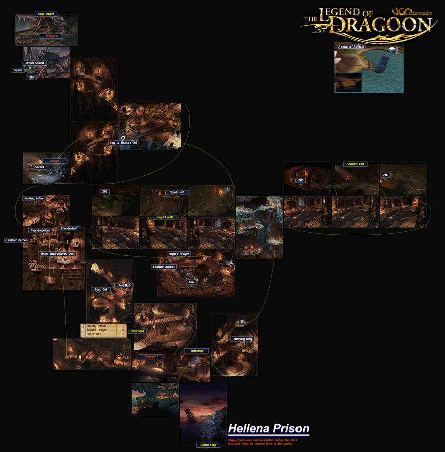 Hellena Legend of Dragoon | Hellena Prison Map by VGCartography on DeviantArt