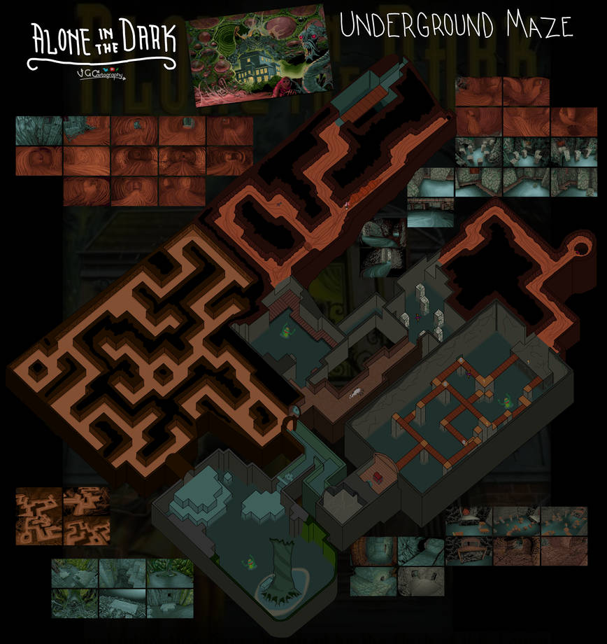 Depth Maze Map Rotd Alone in the Dark | Underground Maze Map by VGCartography on DeviantArt