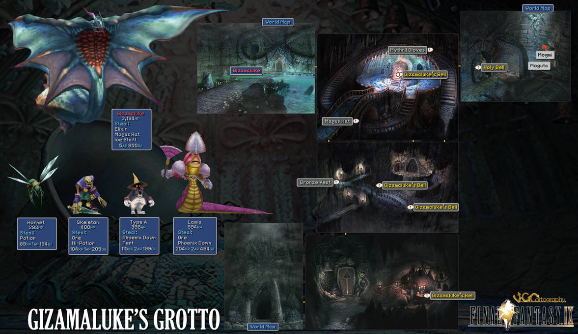 Final Fantasy IX Gizamaluke's Grotto Map by VGCartography on DeviantArt