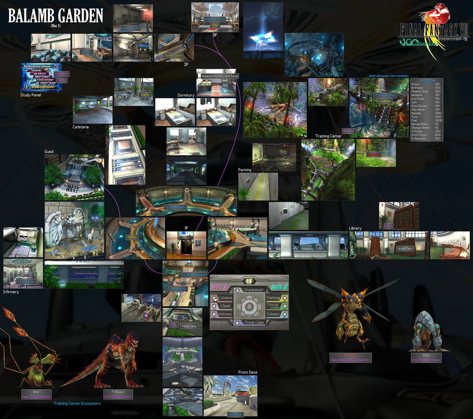 Ff8 Map Final Fantasy VIII | Balamb Garden Map by VGCartography on DeviantArt