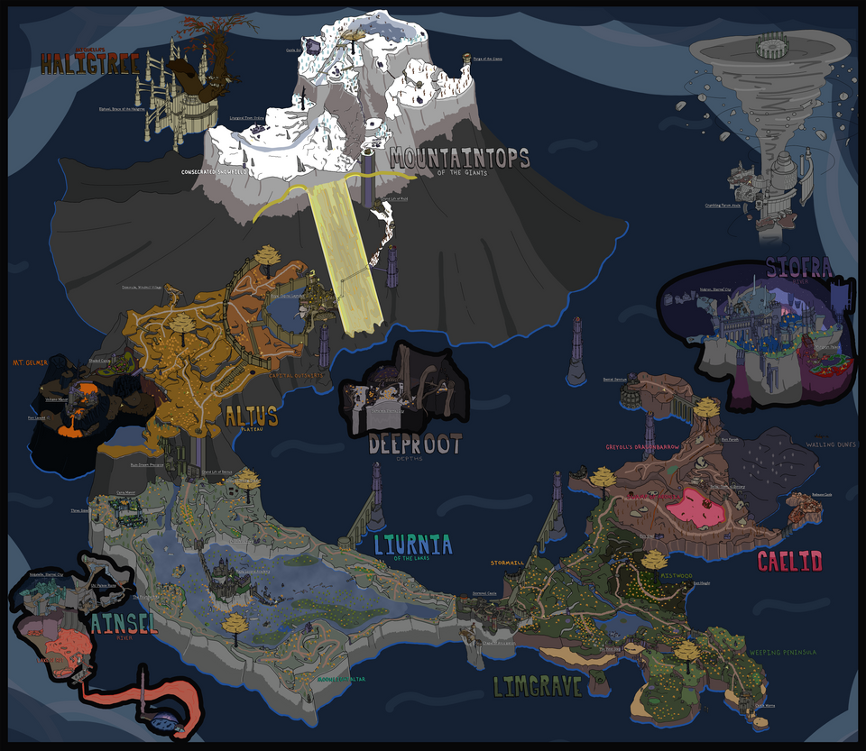 Elden Ring | Illustrated World Map by VGCartography on DeviantArt