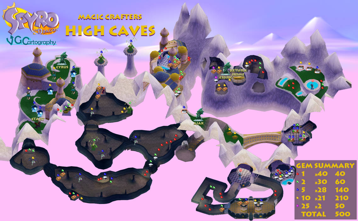 Spyro The Dragon High Caves Map By VGCartography On DeviantArt spyro-the-dragon-high-caves-map-by-vgcartography-on-deviantart