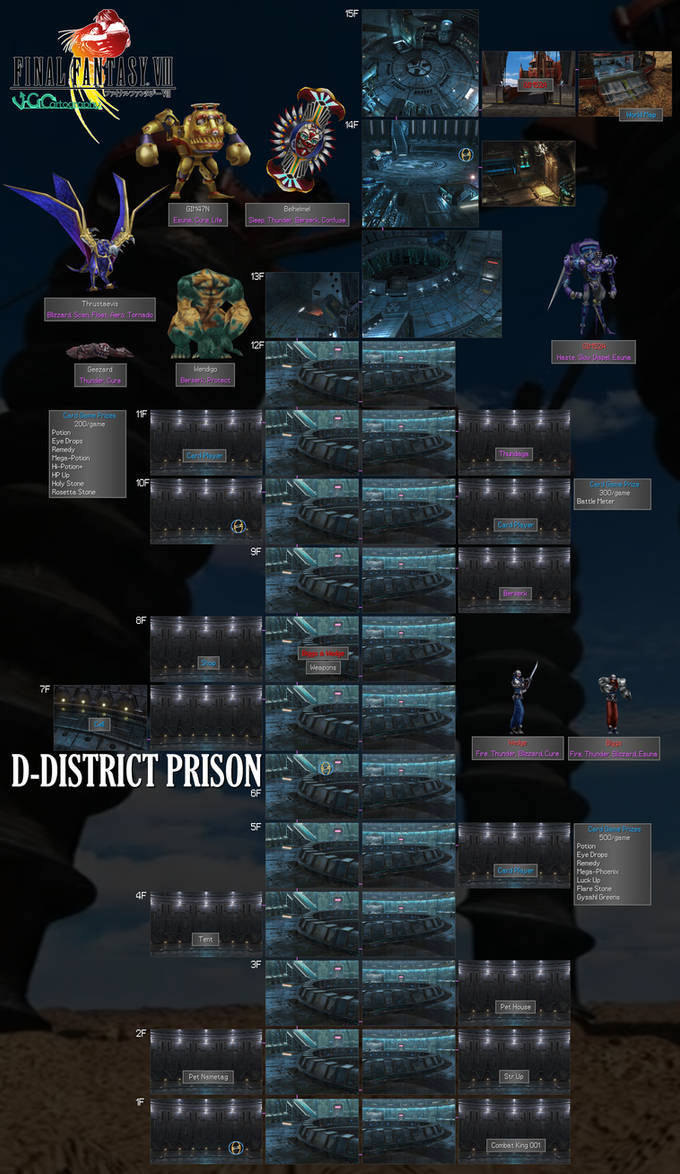 Ff8 Map Final Fantasy VIII | D-District Prison Map by VGCartography on DeviantArt