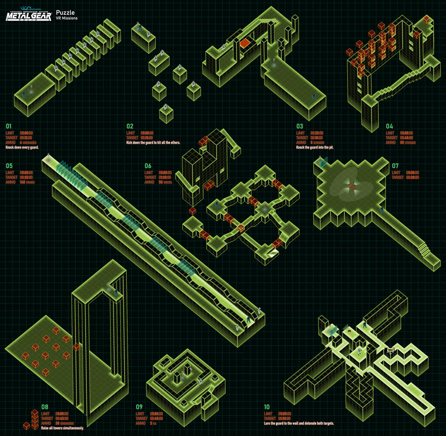 Metal Gear Solid VR Missions | Puzzle Maps by VGCartography on DeviantArt