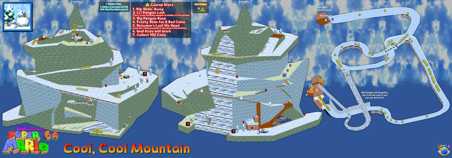 Super Mario 64 Cool Cool Mountain By VGCartography On DeviantArt super-mario-64-cool-cool-mountain-by-vgcartography-on-deviantart