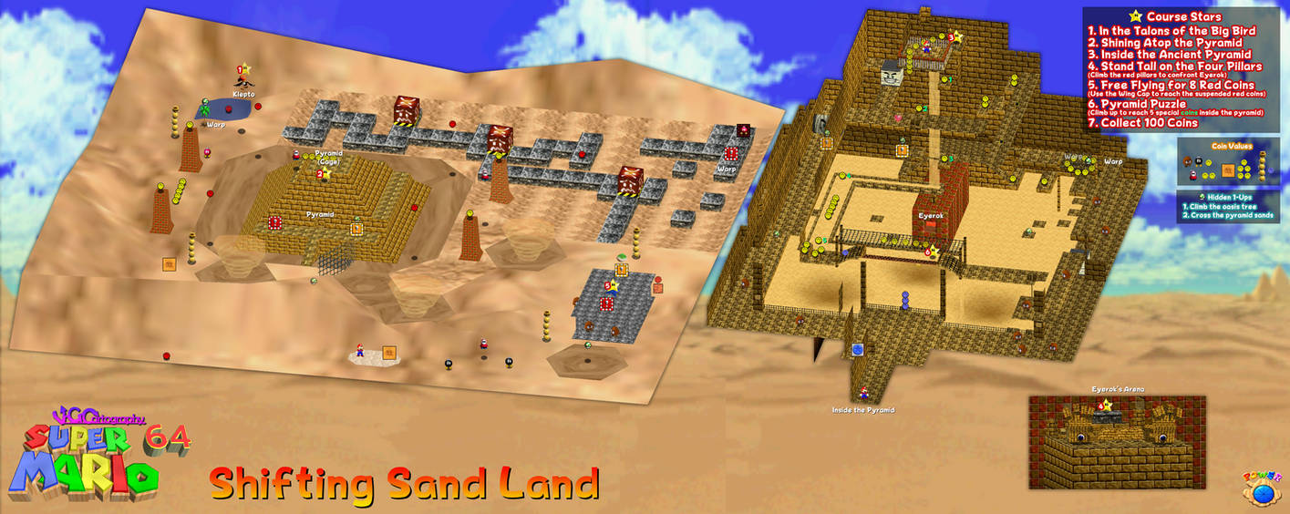 Super Mario 64 Shifting Sand Land Map By VGCartography On DeviantArt super-mario-64-shifting-sand-land-map-by-vgcartography-on-deviantart