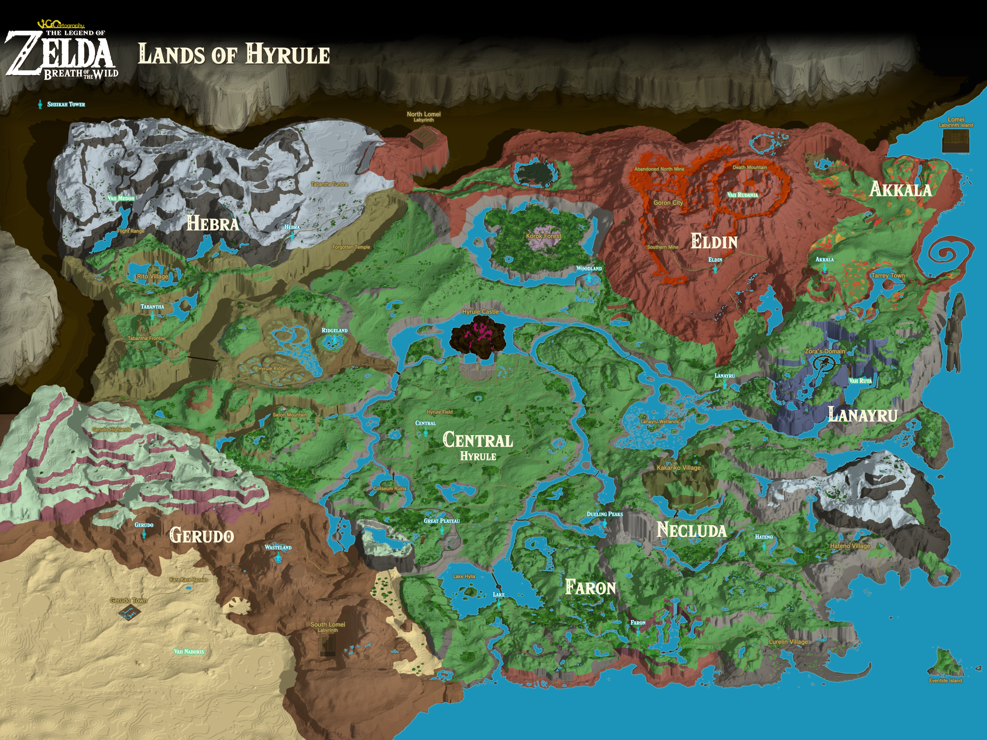 Breath of the Wild Interactive Map - Zelda Maps