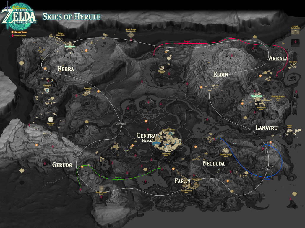 Zelda Breath of the Wild World Map by VGCartography on DeviantArt