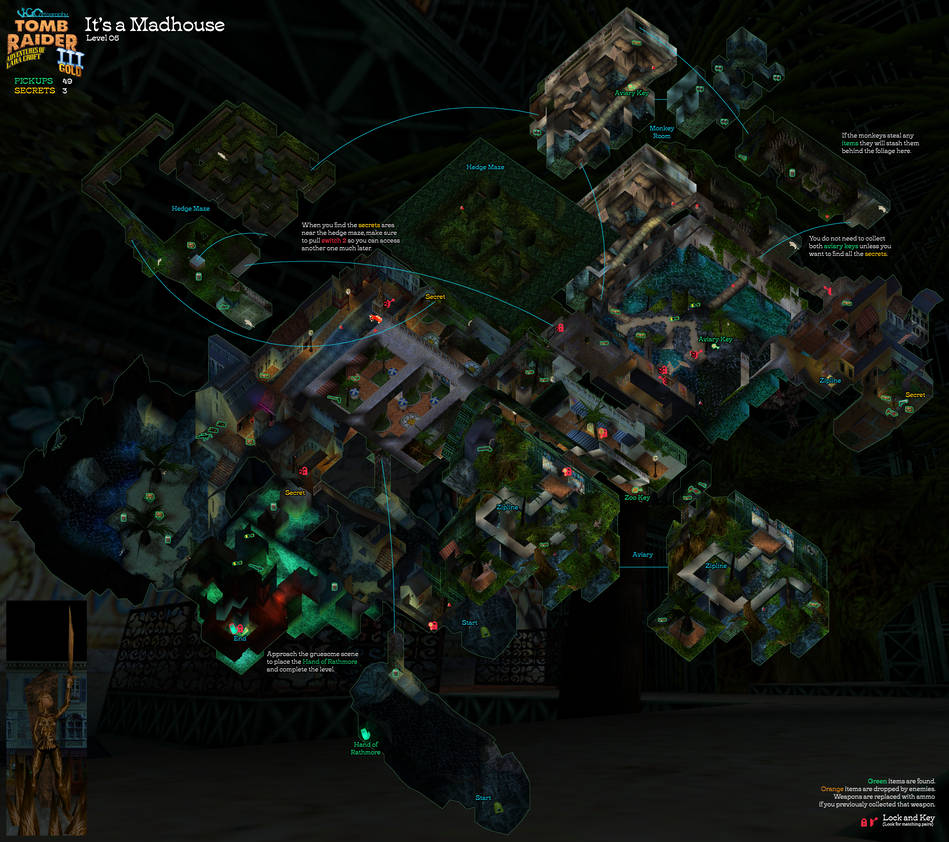 Tomb Raider III Gold | It's a Madhouse Map by VGCartography on DeviantArt