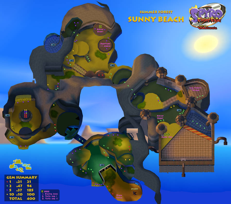 Spyro The Dragon 2 Sunny Beach Map By VGCartography On DeviantArt spyro-the-dragon-2-sunny-beach-map-by-vgcartography-on-deviantart