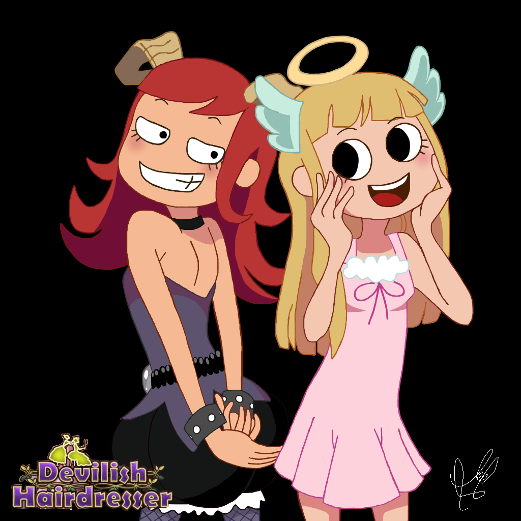 Devil And Angel Devilish Hairdresser By Thefactoryart On Deviantart