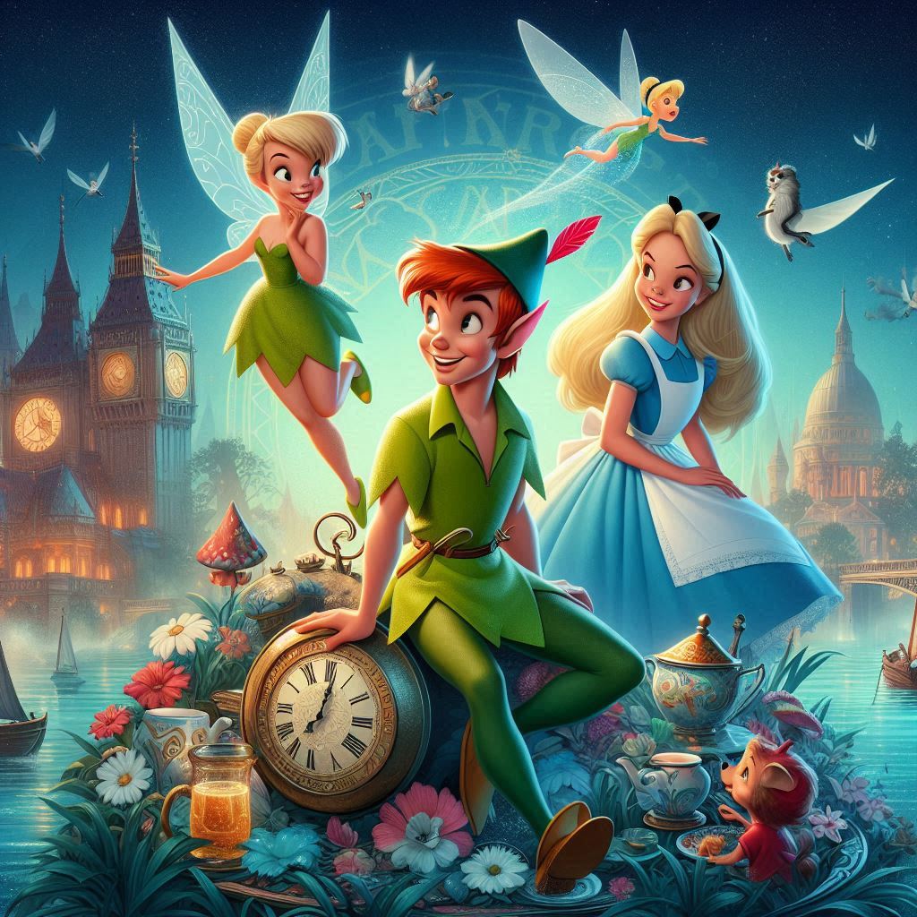 Alice Pan Peter Pan, Tinkerbell and Alice by ValleyandFriends1422 on DeviantArt