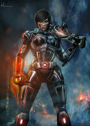 Alora Shepard - Mass Effect by hidricorubens