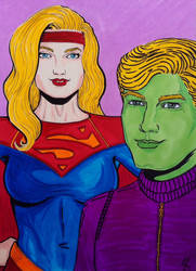 Supergirl and Brainiac 5 by seanpatrick76