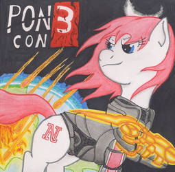 Pon3 Con *Ponies in Space* Poster