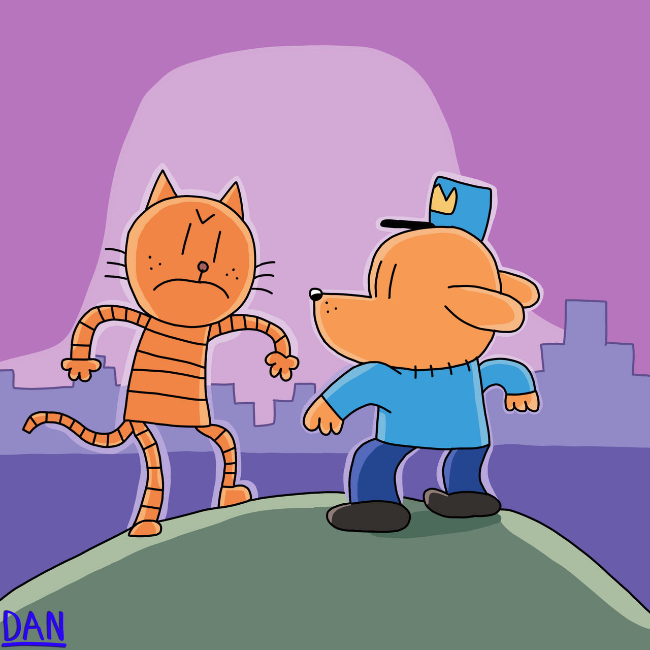 Dog Man vs. Petey The Cat by DansProblems on DeviantArt
