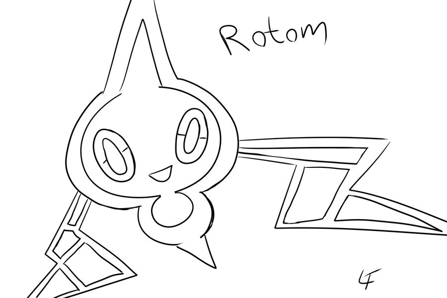 Rotom Draw Rotom lineart by luckyluna222 on DeviantArt