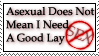 Asexual Doesn't Mean... Stamp by AETitus