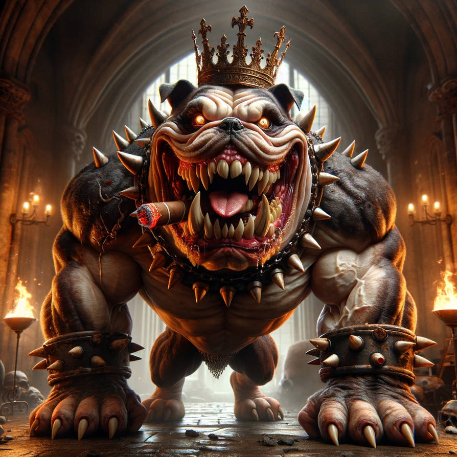 Colossal bulldog demon by Pursonite on DeviantArt