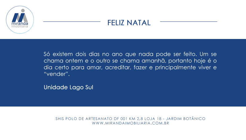 Feliz Natal Miranda Imobiliari