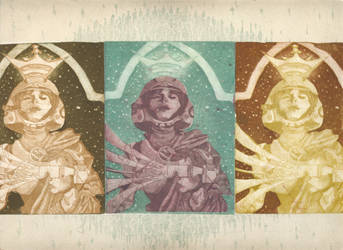 Space Queen Triptych No. 3