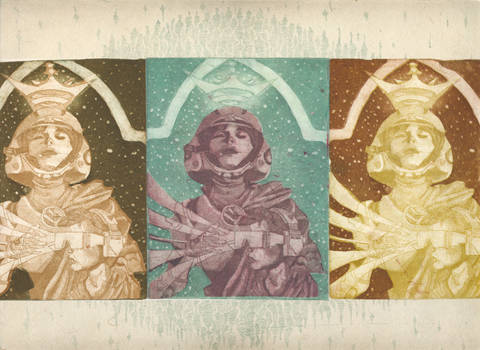 Space Queen Triptych No. 3