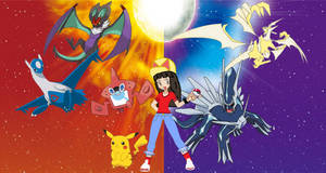 Pokemon Trainer Me-sun-and-moon-team-wallpaper by twidashfan1234