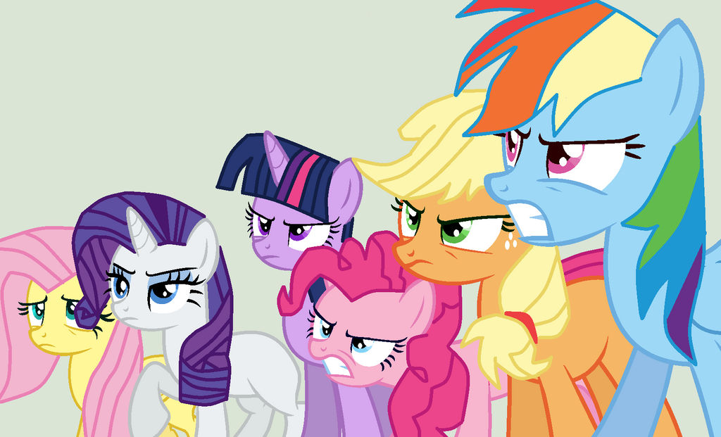 Mlp Mane 6 Angry Vector 81 by twidashfan1234 on DeviantArt