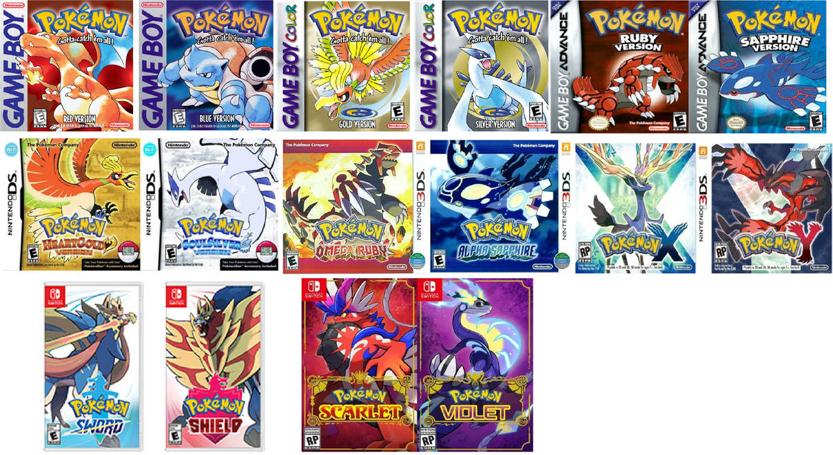 Pokemon games Box Art red and blue color Patterns by twidashfan1234 on ...