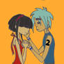 2D and Noodle - coloured