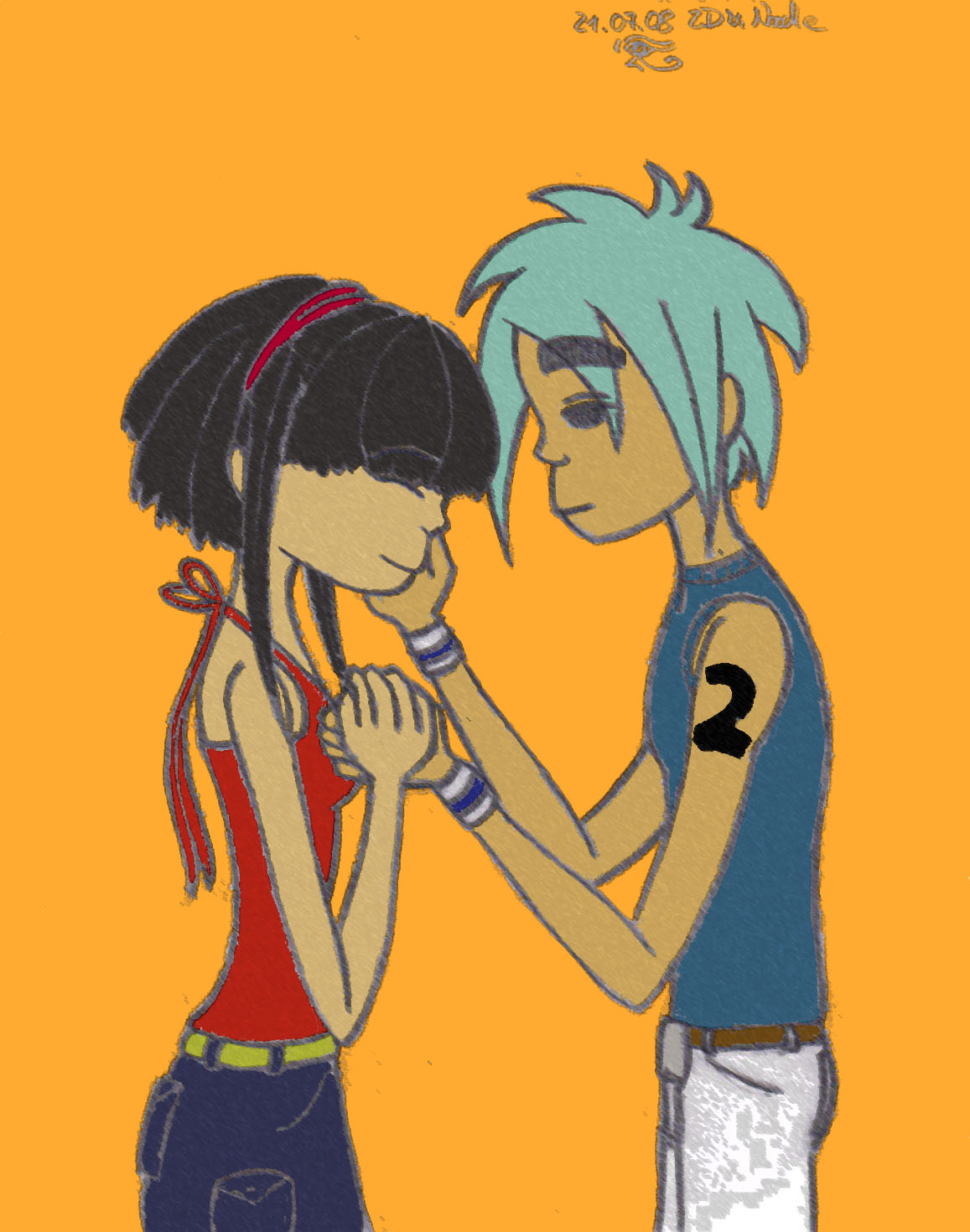 2D and Noodle - coloured