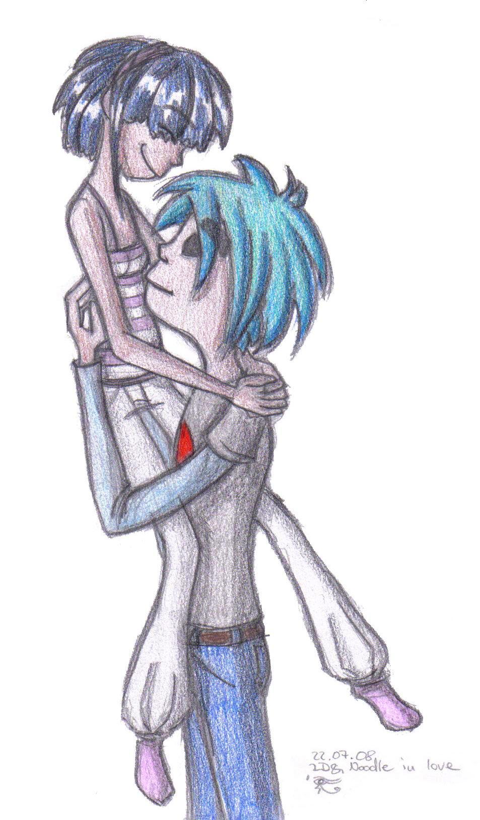 Noodle and 2D in love