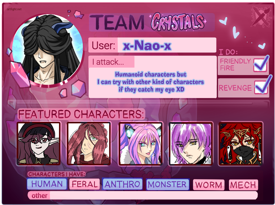 Artfight Crystals team by naoguiarts on DeviantArt