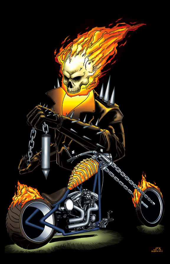 ghost rider color by JFKART on DeviantArt