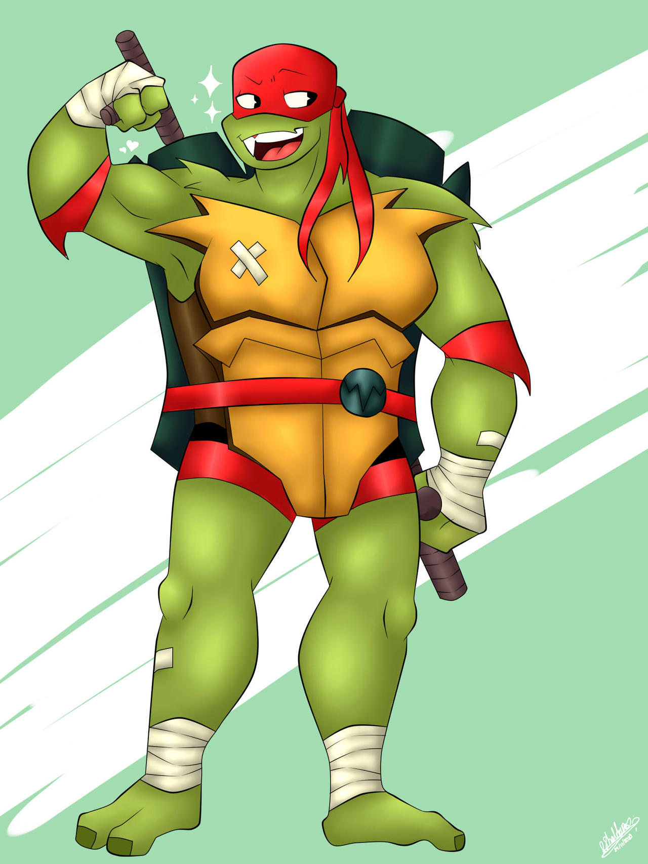 Rottmnt Raphael Standing ROTTMNT Raphael by SharonRoo on DeviantArt