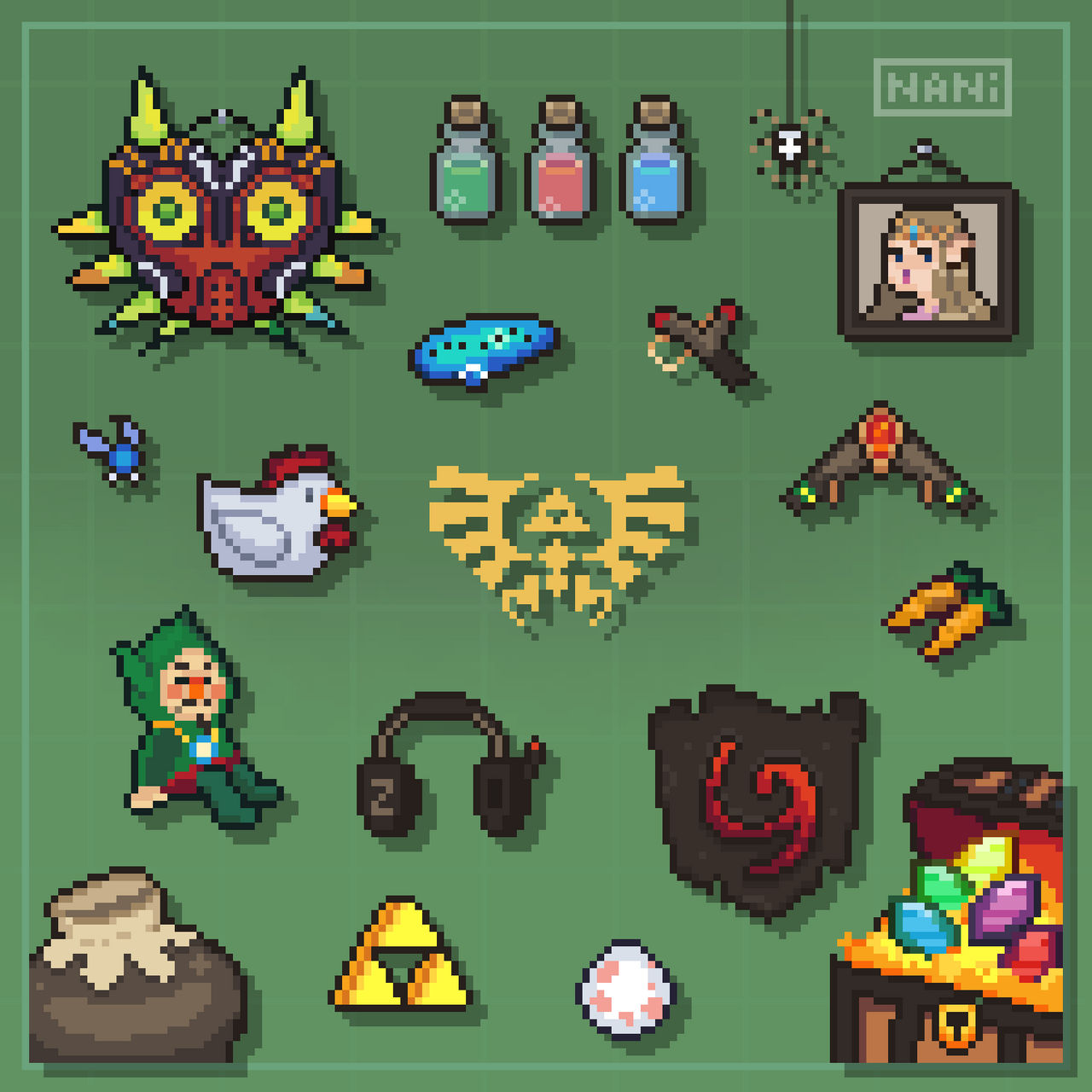 Zelda items by Nanibananyy on DeviantArt