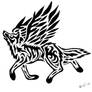 Tribal Winged Wolf