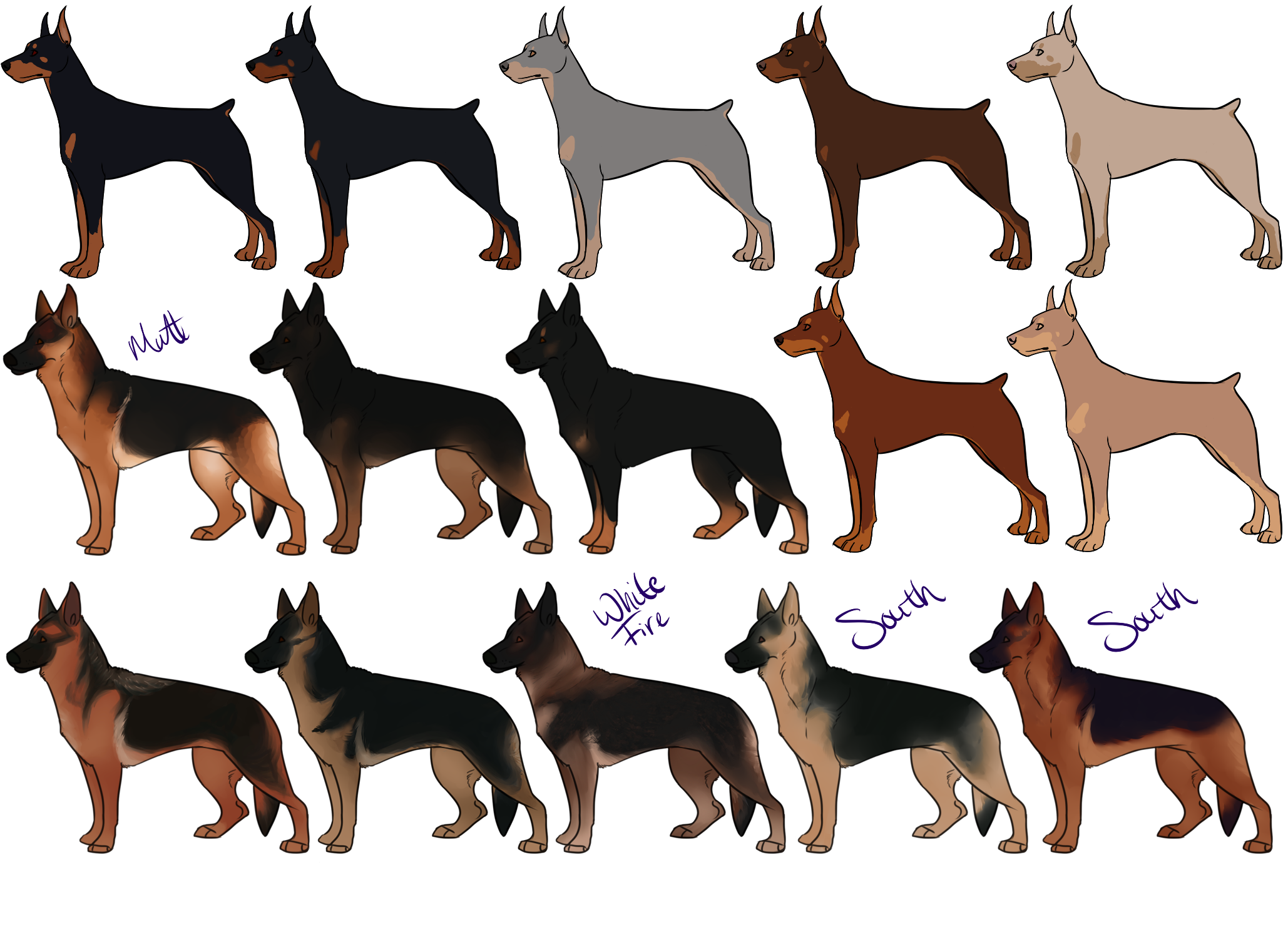 German shepard deals doberman