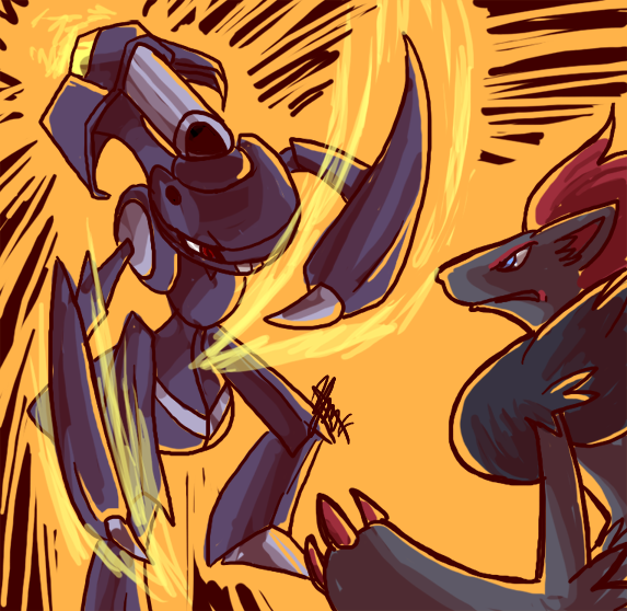 Art Trade: Genesect vs Zoroark