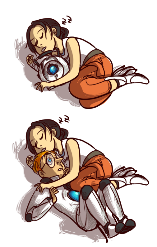 Portal 2 Wheatley And Chell By Ky Nim On Deviantart from images-wixmp-ed30a...