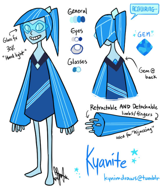 Steven Universe Gemsona: Kyanite by ky-nim on DeviantArt