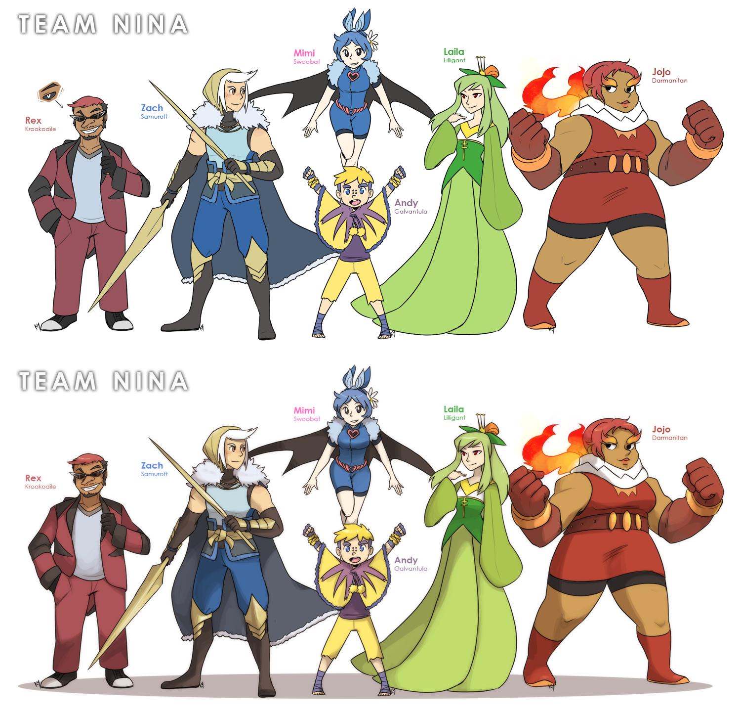White Nuzlocke: Team Picture 3 by ky-nim on DeviantArt