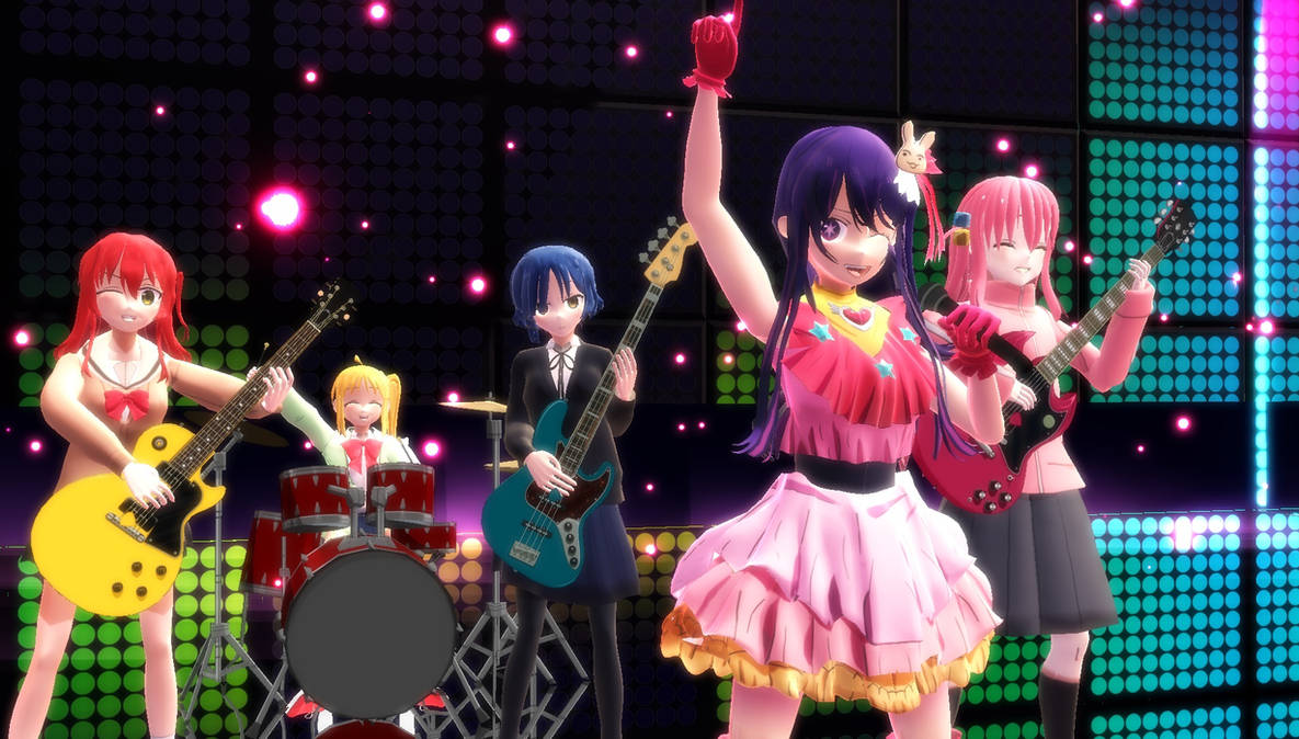 Concert Mmd MMD:Ai Hoshino and Kessoku band concert by CelineofFirene on DeviantArt
