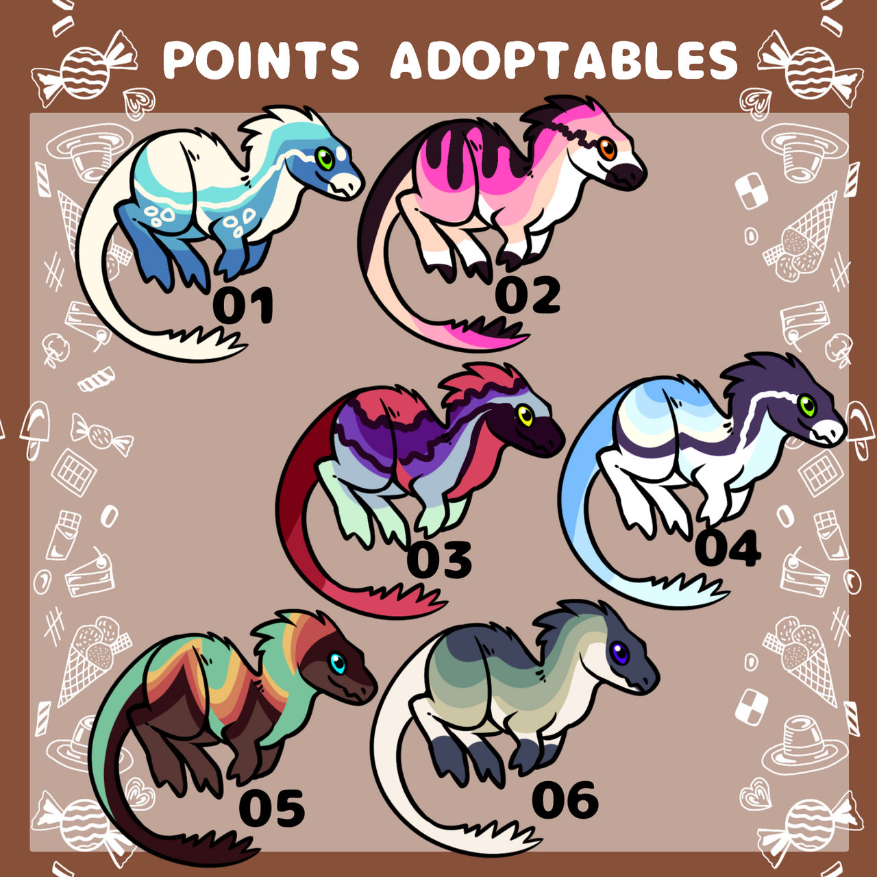 Colorful Avatar Raptors Chibi Raptors CLOSED by Rashomons on DeviantArt