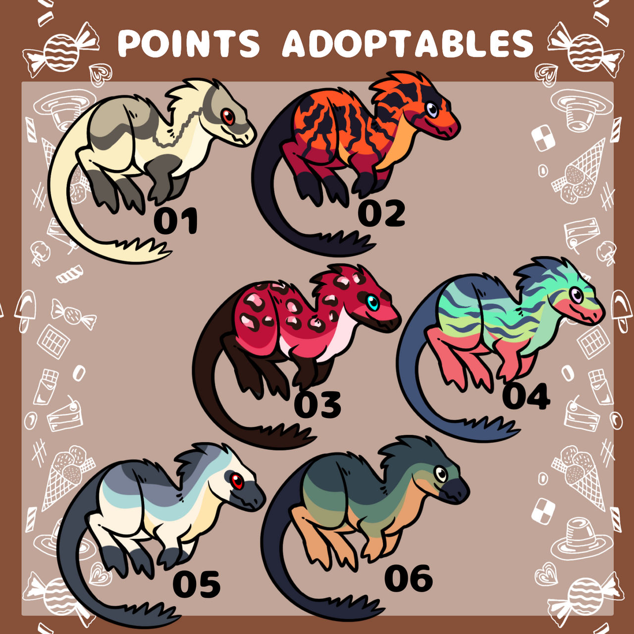 Chibi Raptor Adopt 50 Point / 50 Pts by Rashomons on DeviantArt