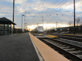 Acela in the sunset