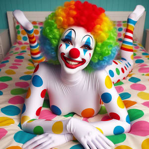 Clown Lying on The Bed