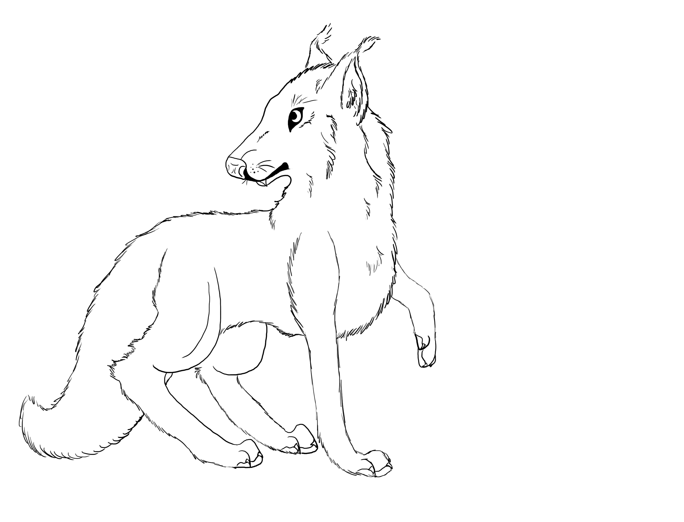 FREE LINE ART Hybrid creature