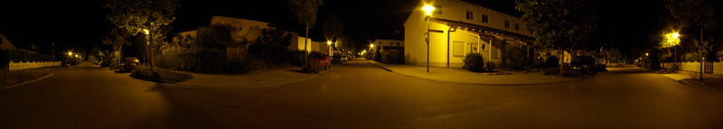 Nacht. Strasse. Panorama.