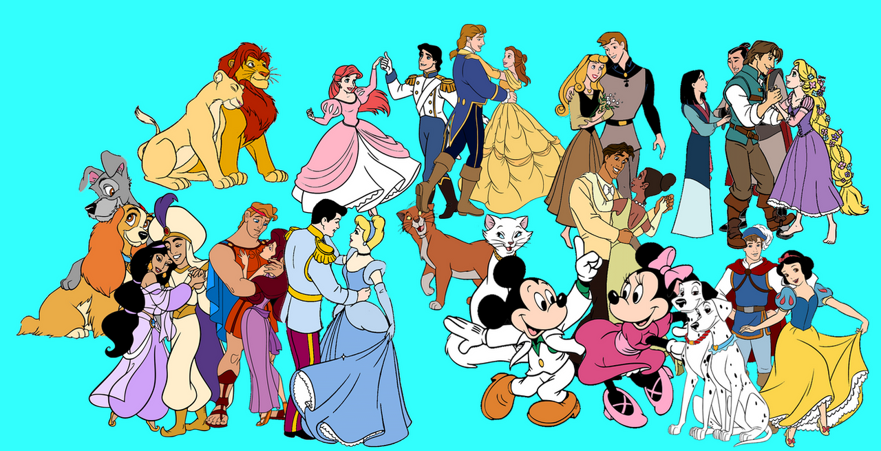 Disney Duo Deviantart Disney couples by crossovercreteor on DeviantArt